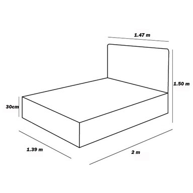 CAMA LEMUEBLE LISA 2 PLAZAS TAPIZADA CAMEL - 5