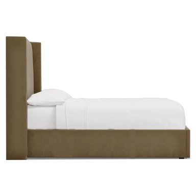 CAMA LEMUEBLE LISA 1.5 PLAZAS TAPIZADA CAMEL - 2