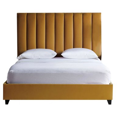 CAMA LEMUEBLE LISTÓN 1.5 PLAZAS TAPIZADA GOLD