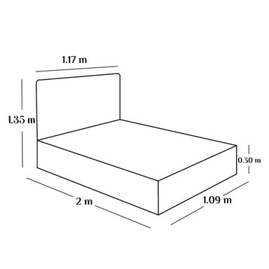 CAMA LEMUEBLE LISTÓN VENUS 1.5 PLAZAS TAPIZADA BEIGE - 5