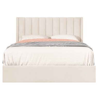 CAMA LEMUEBLE LISTÓN 2 PLAZAS TAPIZADA PERLA