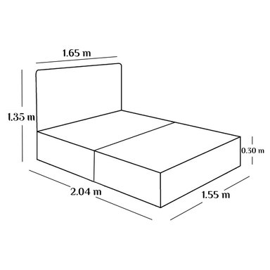 CAMA LEMUEBLE LISTÓN VENUS QUEEN TAPIZADA BEIGE - 5