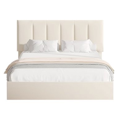 CAMA LEMUEBLE LISTÓN ADDA QUEEN IVORY TAPIZADA - 1