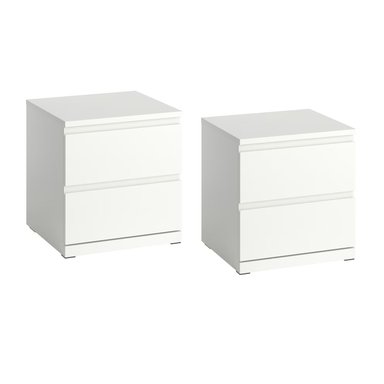 DUO DE DOS VELADORES BLANCOS MELAMINA