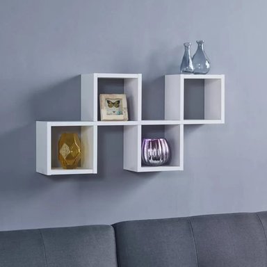 REPISA FLOTANTE MELAMINA 80X40X18CM BLANCO - 3