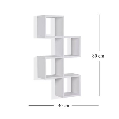 REPISA FLOTANTE MELAMINA 80X40X18CM BLANCO - 5