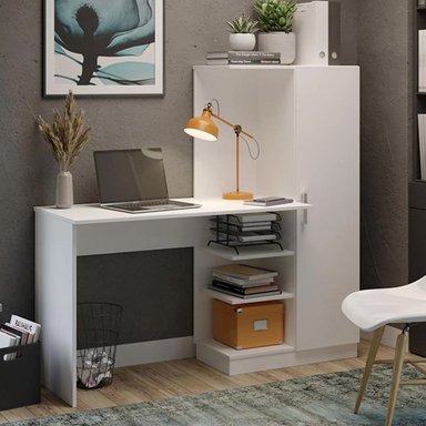 ESCRITORIO LIBRERO BLANCO MULTIFUNCIONAL 1.50 M