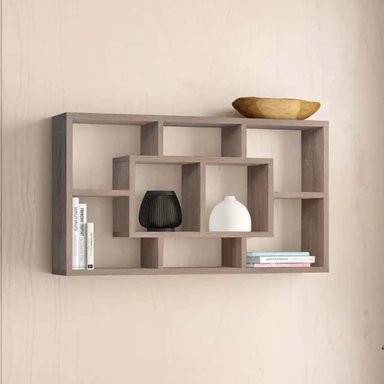 REPISA FLOTANTE MELAMINA 4 DIVISIONES 90X60X20CM NÁCAR