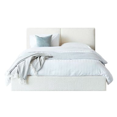 CAMA TAPIZADA CALIFORNIA COZZY IVORY QUEEN - 1
