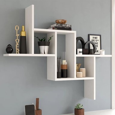 REPISA FLOTANTE MELAMINA KYMEL 74X85CM BLANCO