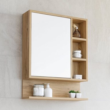 MUEBLE DE BAÑO CON ESPEJO MELAMINA DUNA 60X55 CM