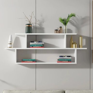 REPISA FLOTANTE MELAMINA 90X54X20CM BLANCO