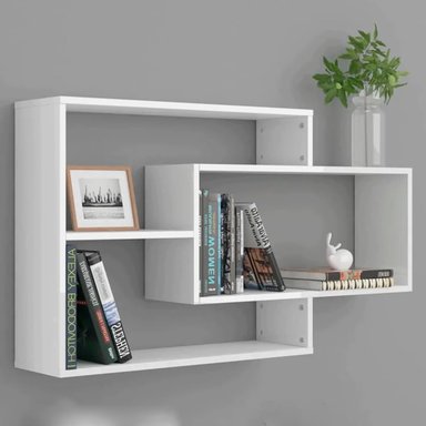 REPISA FLOTANTE MELAMINA 104X58X20CM BLANCO