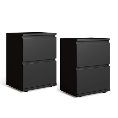 DUO DE DOS VELADORES NEGROS MELAMINA