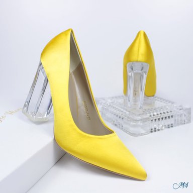 ZAPATOS DE VESTIR MUJER MARGLO SHOES AMARILLO STILETTOS M10 - 1