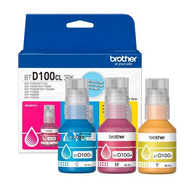 TRIPACK DE TINTAS BROTHER BTD100CL 3PK COLORES