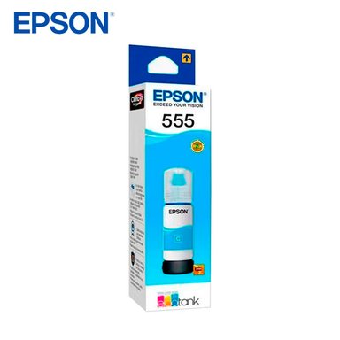 BOTELLA DE TINTA EPSON T555 CYAN L8160