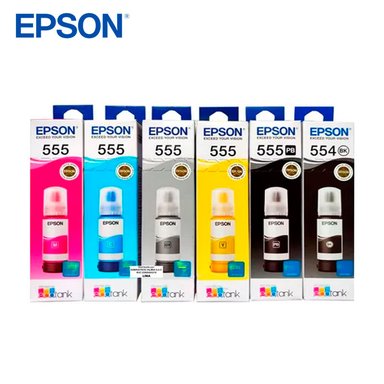 KIT DE TINTAS EPSON T555, T554 L8160 L8180