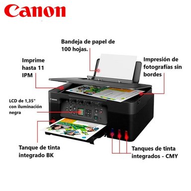 IMPRESORA MULTIFUNCIONAL CANON PIXMA G3170 USB WIFI - 2