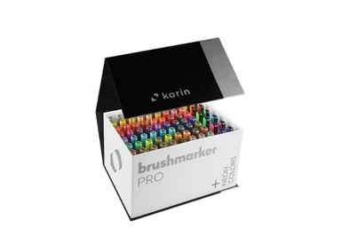 MARCADORES KARIN BRUSH MARKERS PRO MEGABOX PLUS 72 COLORES + 3 BLENDERS