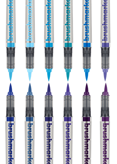 MARCADORES KARIN BRUSH MARKERS PRO SET 12 SKY COLORS - 2