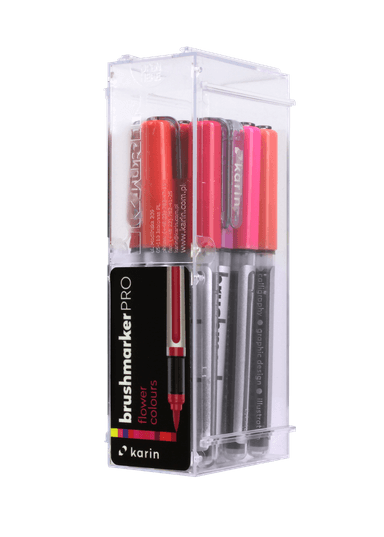 MARCADORES KARIN BRUSH MARKERS PRO SET 12 FLOWER COLORS
