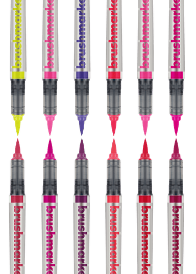 MARCADORES KARIN BRUSH MARKERS PRO SET 12 FLOWER COLORS - 2