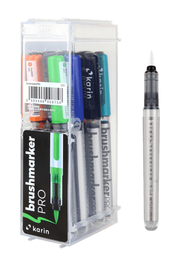 KARIN BRUSH MARKERS PRO - SET DE 11 BASIC COLORS + 1 BLENDER