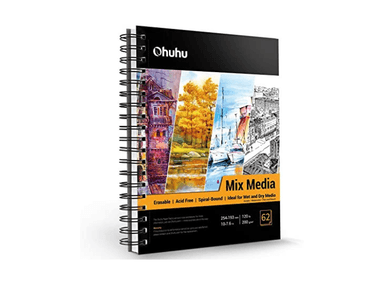BLOCK OHUHU 62 HOJAS 200 GRAMAJE MIX MEDIA PAD 25 X 19 CM