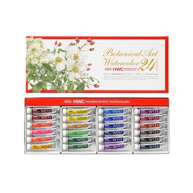 ACUARELAS HOLBEIN BOTÁNICAS SET 5ML X 24 COLORES