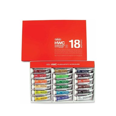 ACUARELAS HOLBEIN SET 15ML X 18 COLORES