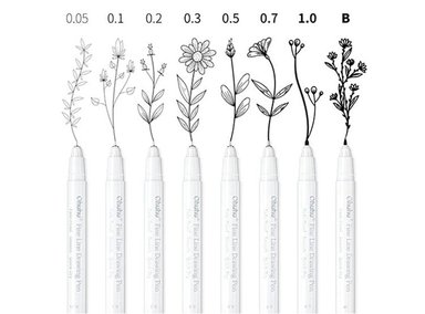 OHUHU ESTILÓGRAFOS FINELINER MARCADOR PARA DIBUJO – SET X8