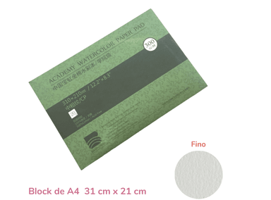BAOHONG PAPEL DE ACUARELA - ACADÉMICO - GRANO FINO- A4 31 CM X 21 CM