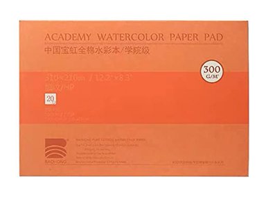 BAOHONG PAPEL DE ACUARELA - ACADÉMICO - GRANO SATINADO - A4 31 CM X 21 CM