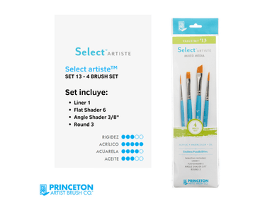 SET DE PINCELES PRINCETON 13 SELECT X 4 PIEZAS