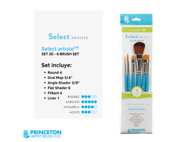 SET DE PINCELES PRINCETON 20 SELECT X 6 PIEZAS