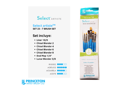 SET DE PINCELES PRINCETON 23 SELECT X 7 PIEZAS