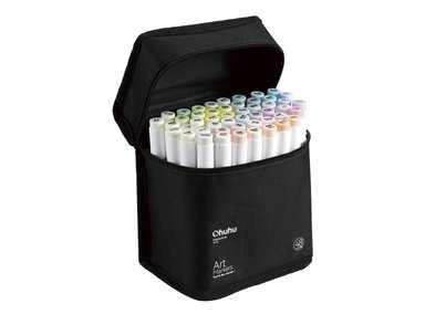 SET MARCADORES OHUHU 14 48 UNIDADES HONOLULU PUNTA PINCEL + PUNTA BISELADA DE ALCOHOL COLOR PASTEL BLOSSOMING + 1 BLENDER