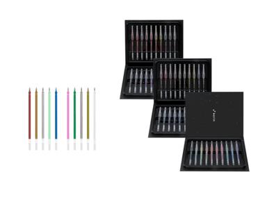 SET MARCADORES KARIN MARKER 50 UNIDADES DECO GEL 1.0 COSMIC COLLECTION + 10 REPUESTOS STAR SPARKS MILKY WAY Y METALLIC