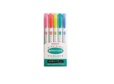 SET MARCADORES ZEBRA MILDLINER DOBLE PUNTA (RESALTADOR + PUNTA BALA) REFRESH BRIGHT