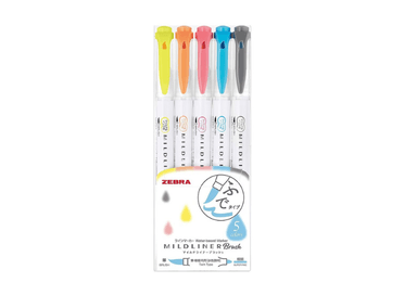 SET MARCADORES ZEBRA MILDLINER BRUSH PEN SPRING