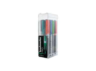 SET MARCADORES KARIN MARKER 12 UNIDADES BRUSH PRO BASIC COLORS - 1