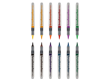 SET MARCADORES KARIN MARKER 12 UNIDADES BRUSH PRO BASIC COLORS - 2