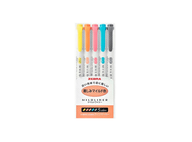 SET MARCADORES ZEBRA MILDLINER DOBLE PUNTA (RESALTADOR + PUNTA BALA) FRIENDLY