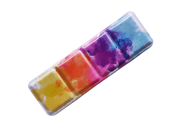 ESTUCHE VACÍO PARA ACUARELAS SIN SOPORTE (METAL) - MEDIANO + 44 MEDIOS GODETS - ARCOIRIS