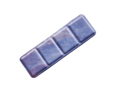 ESTUCHE VACÍO PARA ACUARELAS SIN SOPORTE (METAL) - MEDIANO + 44 MEDIOS GODETS - LILA CELESTE BEBE