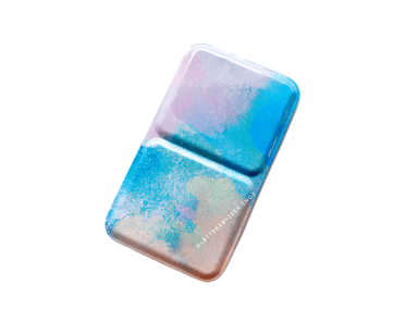 ESTUCHE VACÍO PARA ACUARELAS (METAL) - PEQUEÑO + 12 GODETS - VERDE