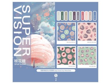 ACUARELAS SUPERVISION (HIGH GRADE GREY WATERCOLOR) EN TUBO 8ML - SET SPUN SUGAR X10