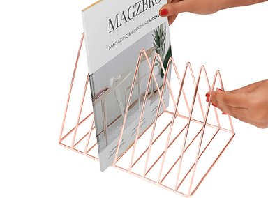 ORGANIZADOR HOGAR YUNA LUNA ORO ROSA TRIANGULAR 8 ESPACIOS