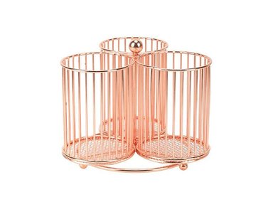 PORTALAPICES YUNA LUNA ORO ROSA GIRATORIO ROSE GOLD 3 PIEZAS